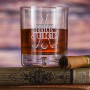 Angelundhaustiermarkt Birdie Juice Crystal Rocks Glass – Perfect Gift for Golf Lovers